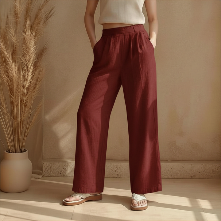 Laura | High Waist Wide Leg Broek