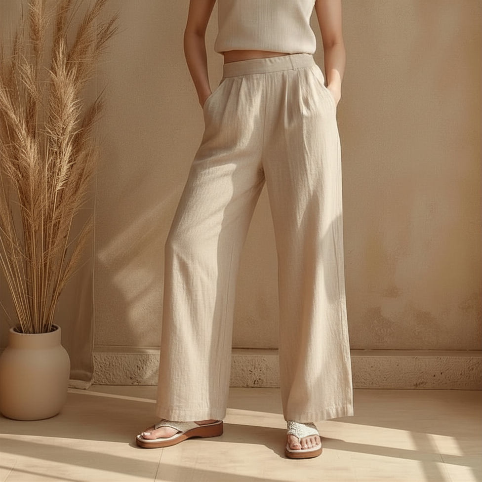 Laura | High Waist Wide Leg Broek