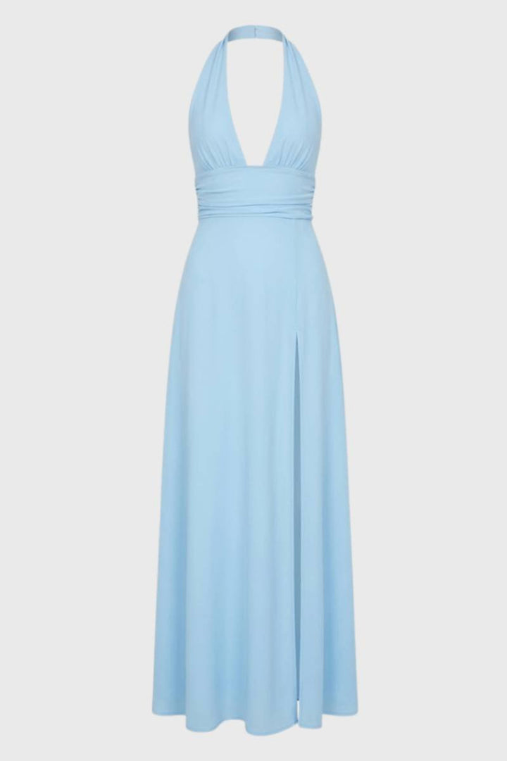 Rosalie | Halter Maxi Jurk met Diepe V-hals