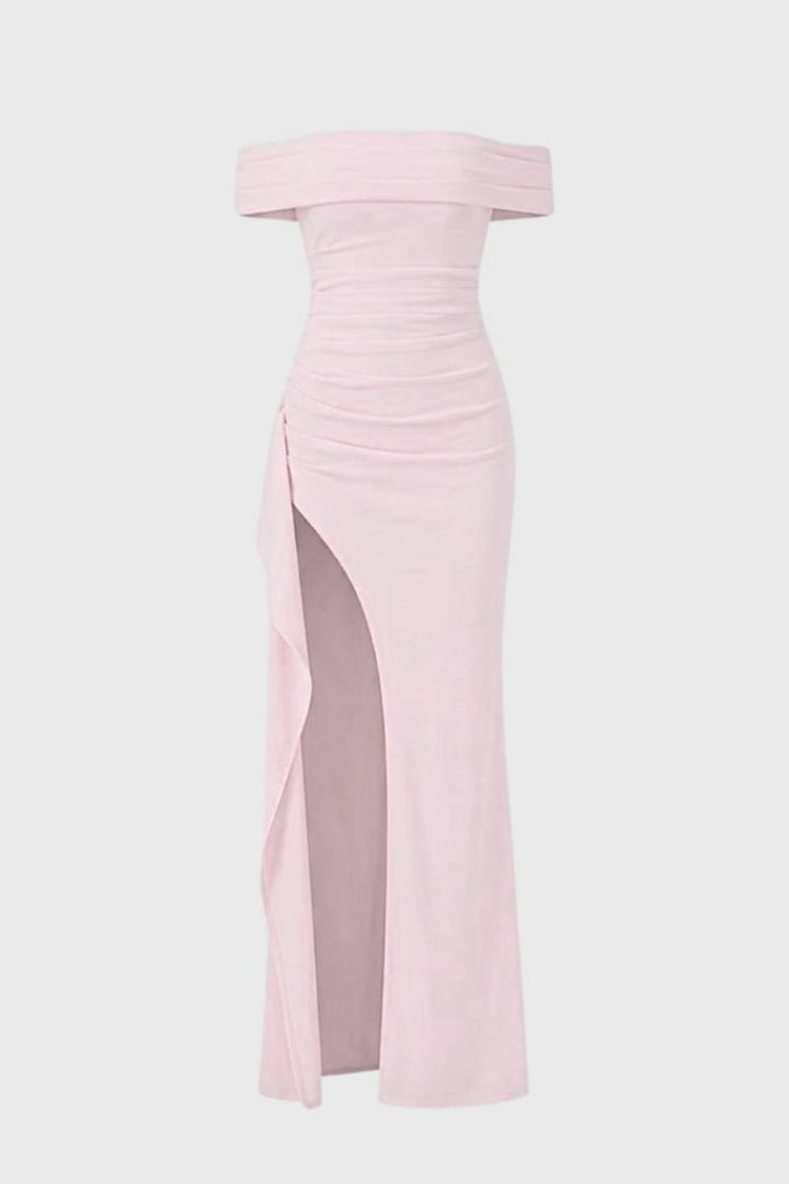 Valentina | Off-Shoulder Maxi Jurk met Split