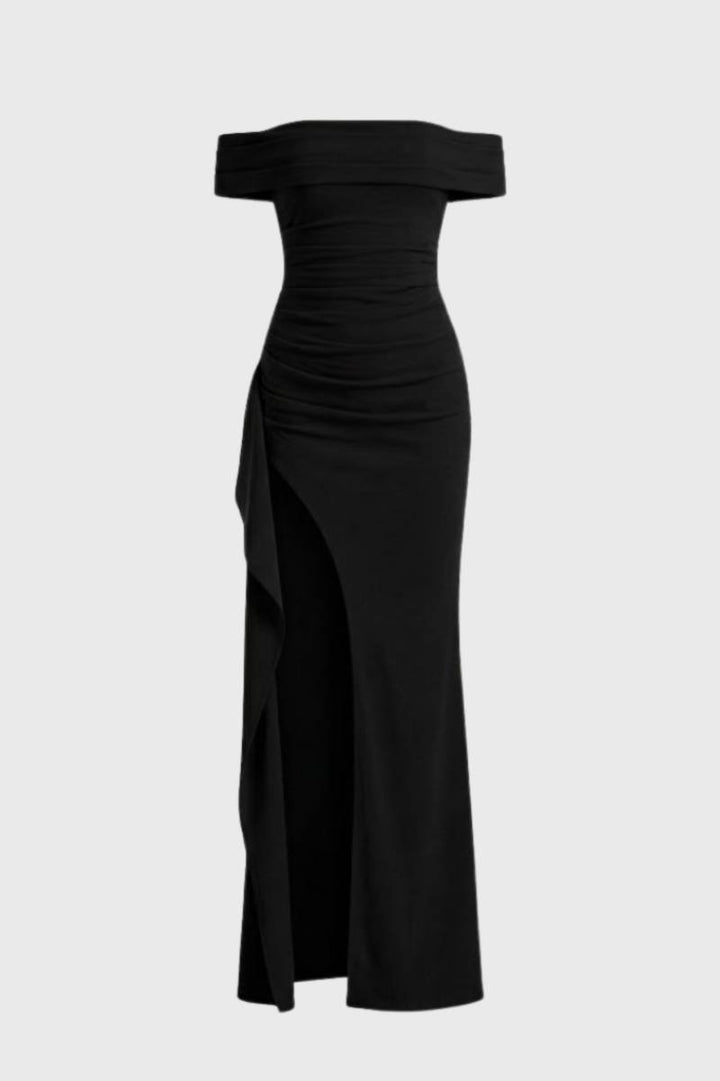 Valentina | Off-Shoulder Maxi Jurk met Split