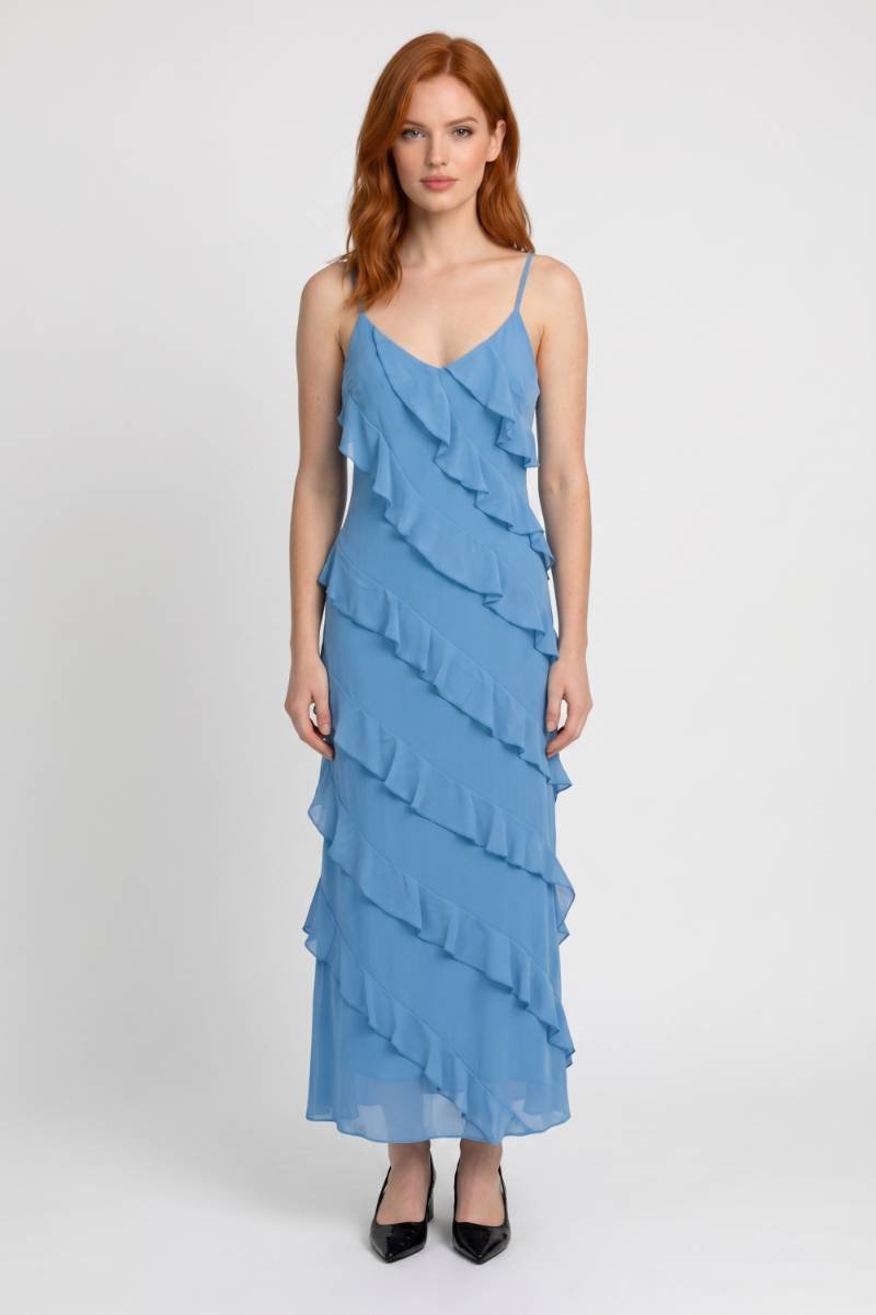 Mila | Maxi Jurk met Ruches en Spaghettibandjes