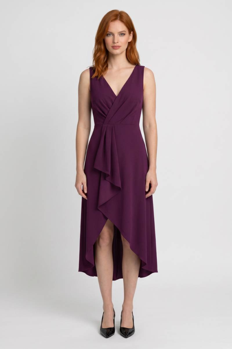 Sophie | Asymmetrische Wikkeljurk met V-Hals