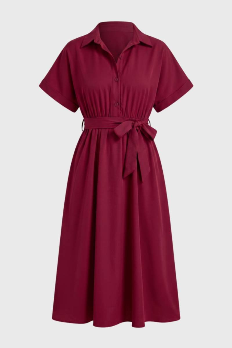 Liva | Midi Blousejurk met Ceintuur