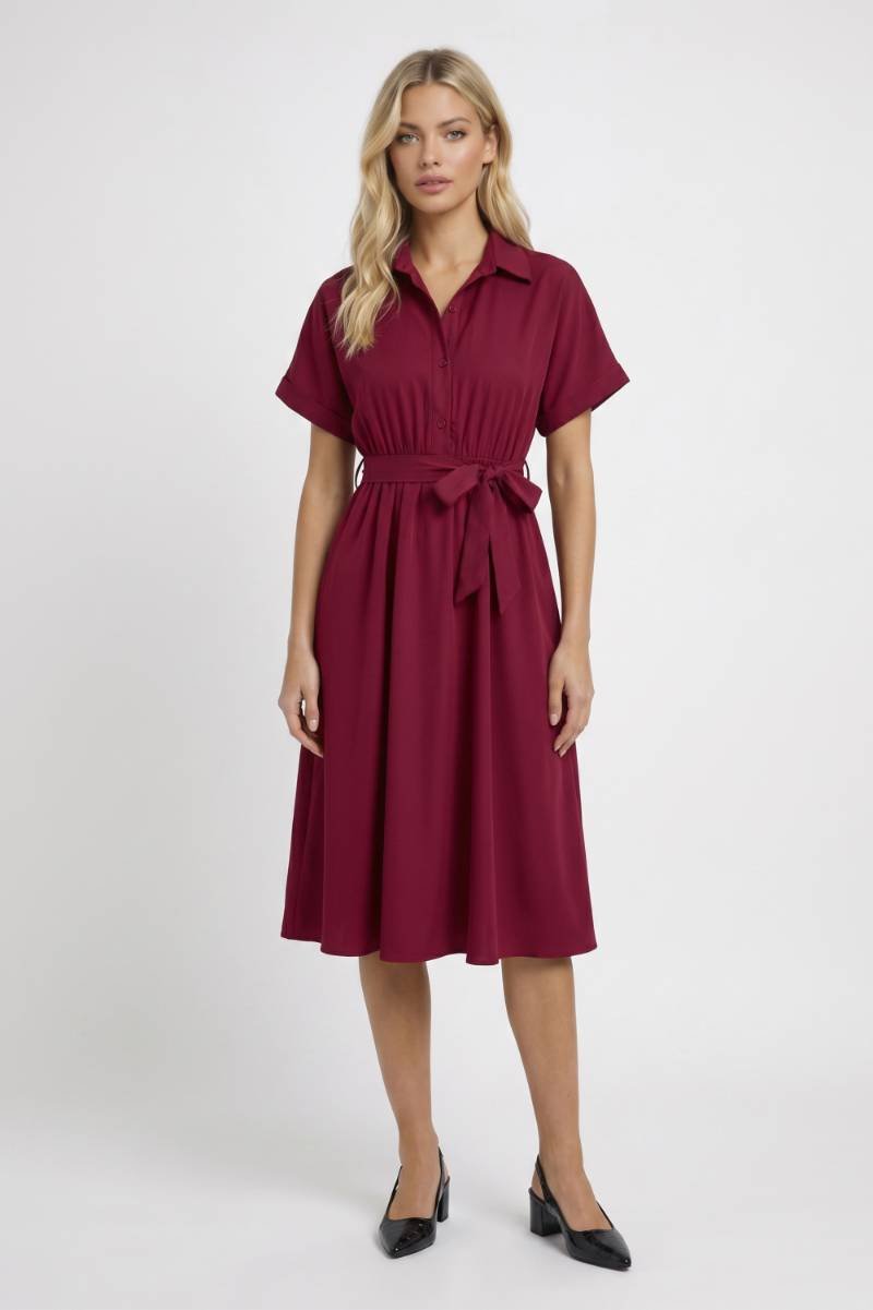 Liva | Midi Blousejurk met Ceintuur