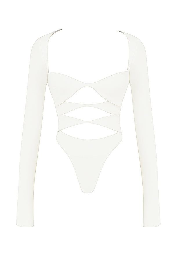 Flora | Cut-Out Top met Lange Mouwen