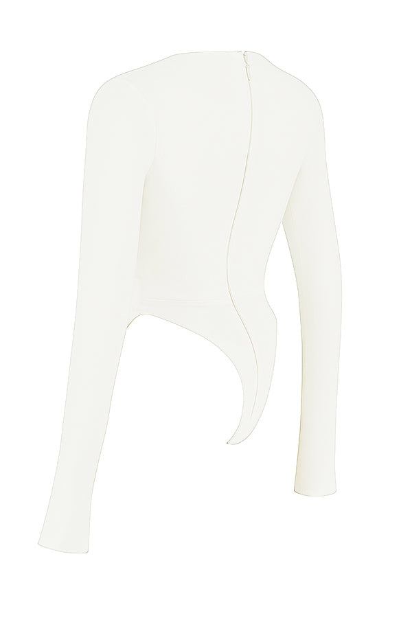 Flora | Cut-Out Top met Lange Mouwen