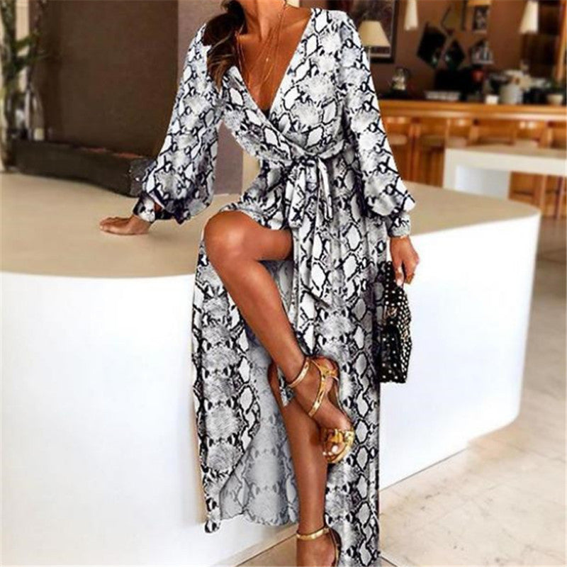 Cara | Bohemian Maxi Wikkeljurk met Print