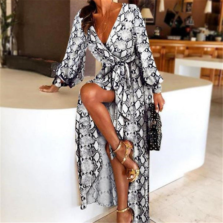 Cara | Bohemian Maxi Wikkeljurk met Print