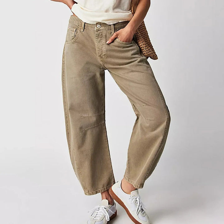 Donna | Barrel Fit Jeans in Zwart